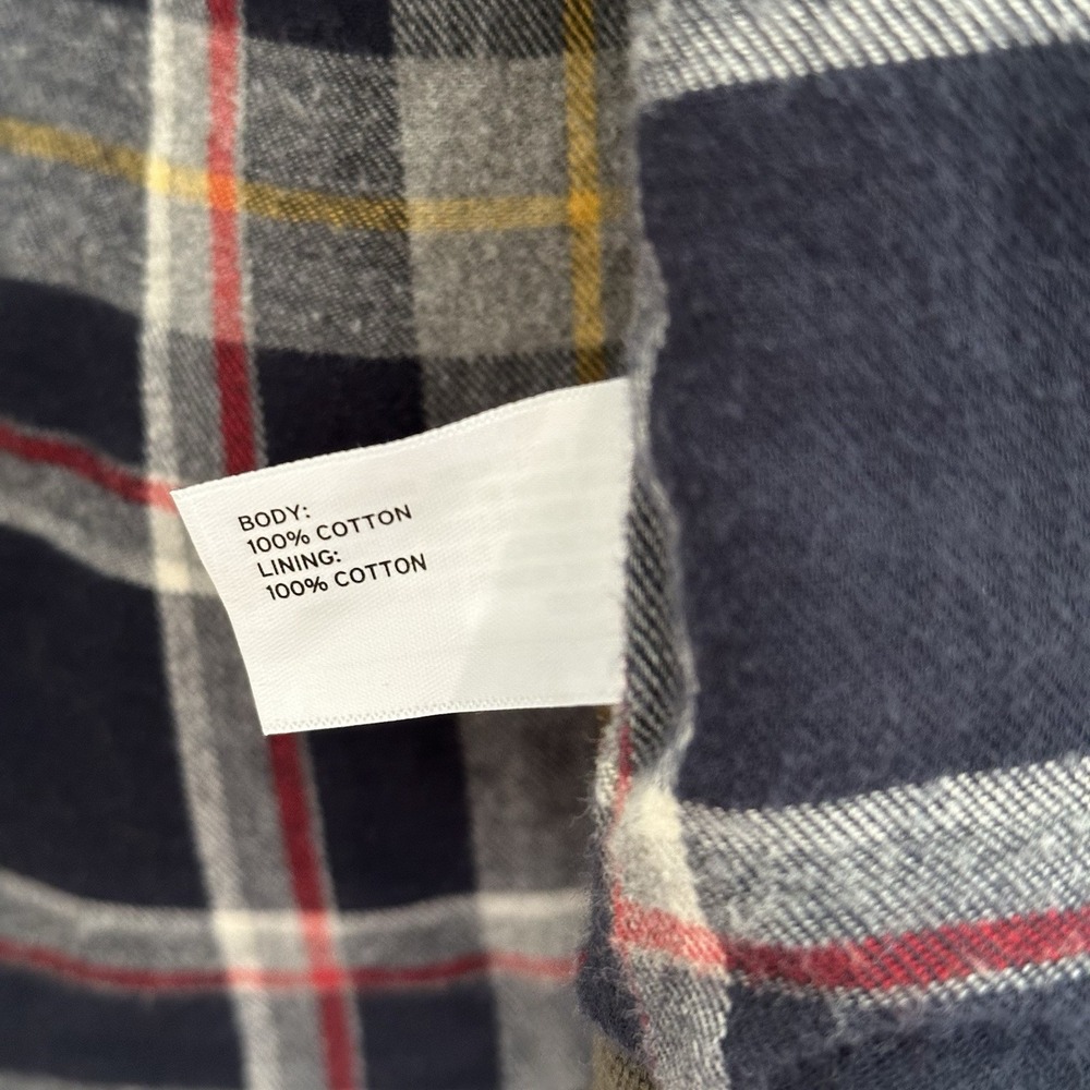 Duluth Trading Co Fire Hose Shirt Jacket Mens large Olive Green Flannel Lined - Picture 10 of 13